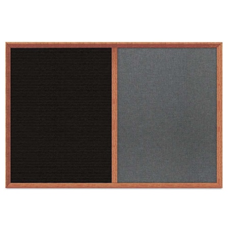 Enclosed Corkboard,1 Door,48x36,4 Fra, UV3423-SATIN-APRICOT